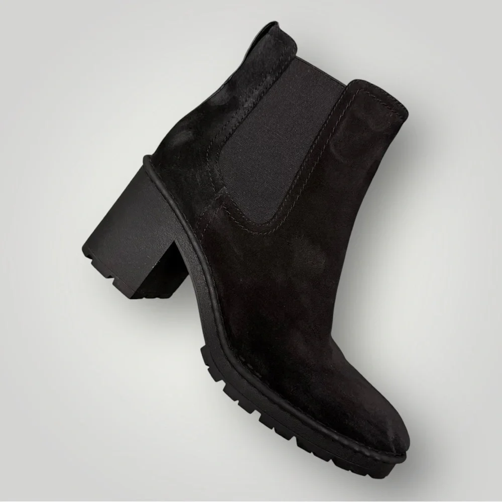 VINCE Henderson-B Suede Ankle‎ Booties Black Sz 38